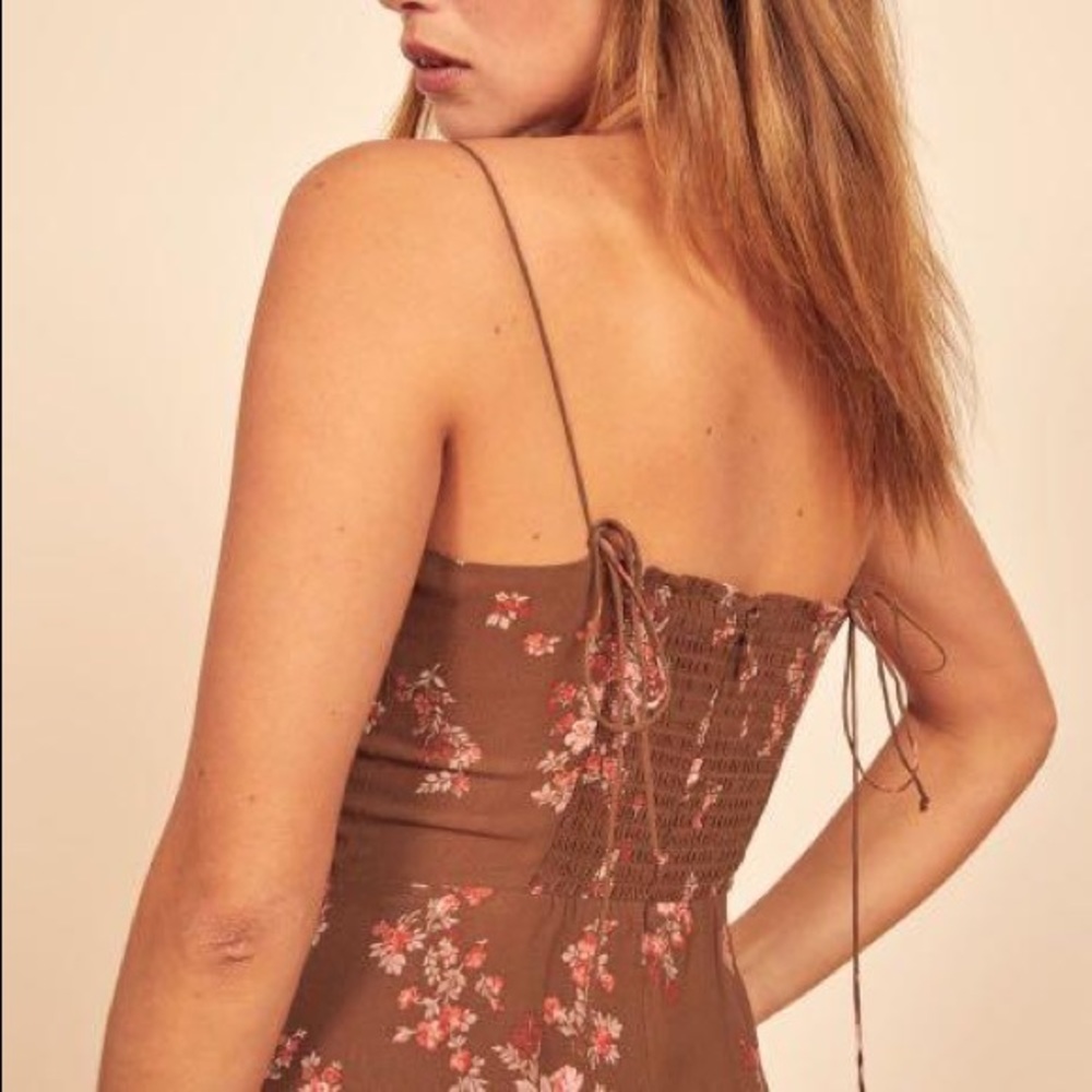 Reformation Brown Floral Midi Dress - Picture 5 of 5